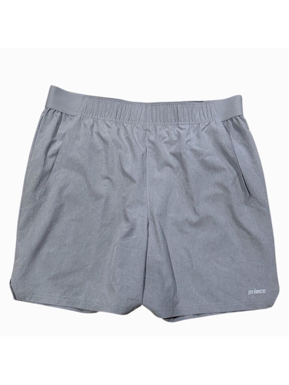 Prince Mens Athletic Heather Gray Woven 7" Shorts Large NWT